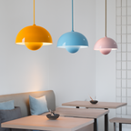 Scandinavian Half Circle Pendant Light Modern Colour Accent Lamp