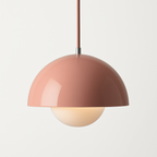 Scandinavian Half Circle Pendant Light Modern Colour Accent Lamp