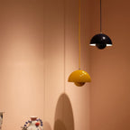 Scandinavian Half Circle Pendant Light Modern Colour Accent Lamp