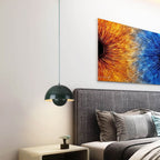 Scandinavian Half Circle Pendant Light Modern Colour Accent Lamp