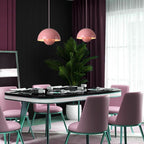 Scandinavian Half Circle Pendant Light Modern Colour Accent Lamp