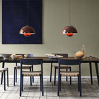 Scandinavian Half Circle Pendant Light Modern Colour Accent Lamp