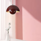 Scandinavian Half Circle Pendant Light Modern Colour Accent Lamp