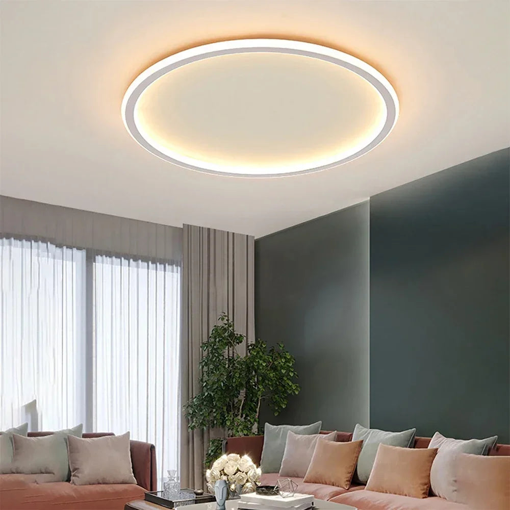 HaloNord: Skandinavische LED Deckenlampe – Minimalistische runde Deckenleuchte - Image 7