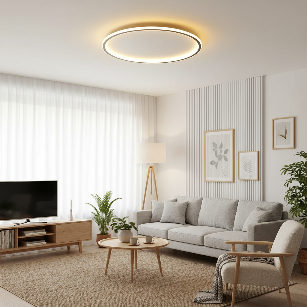 HaloNord: Skandinavische LED Deckenlampe – Minimalistische runde Deckenleuchte