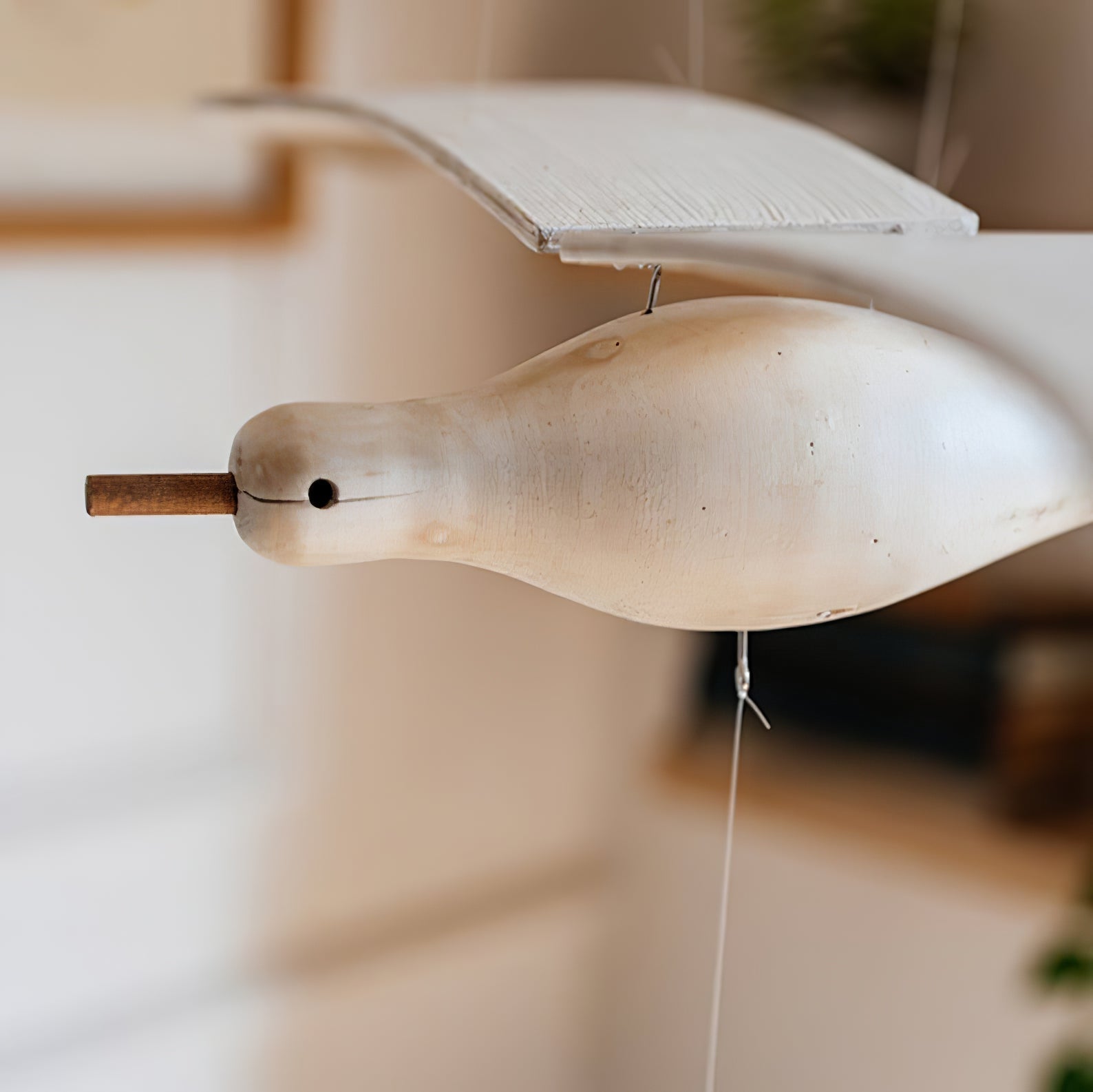 Coastal Drift Wooden Gull Ornament