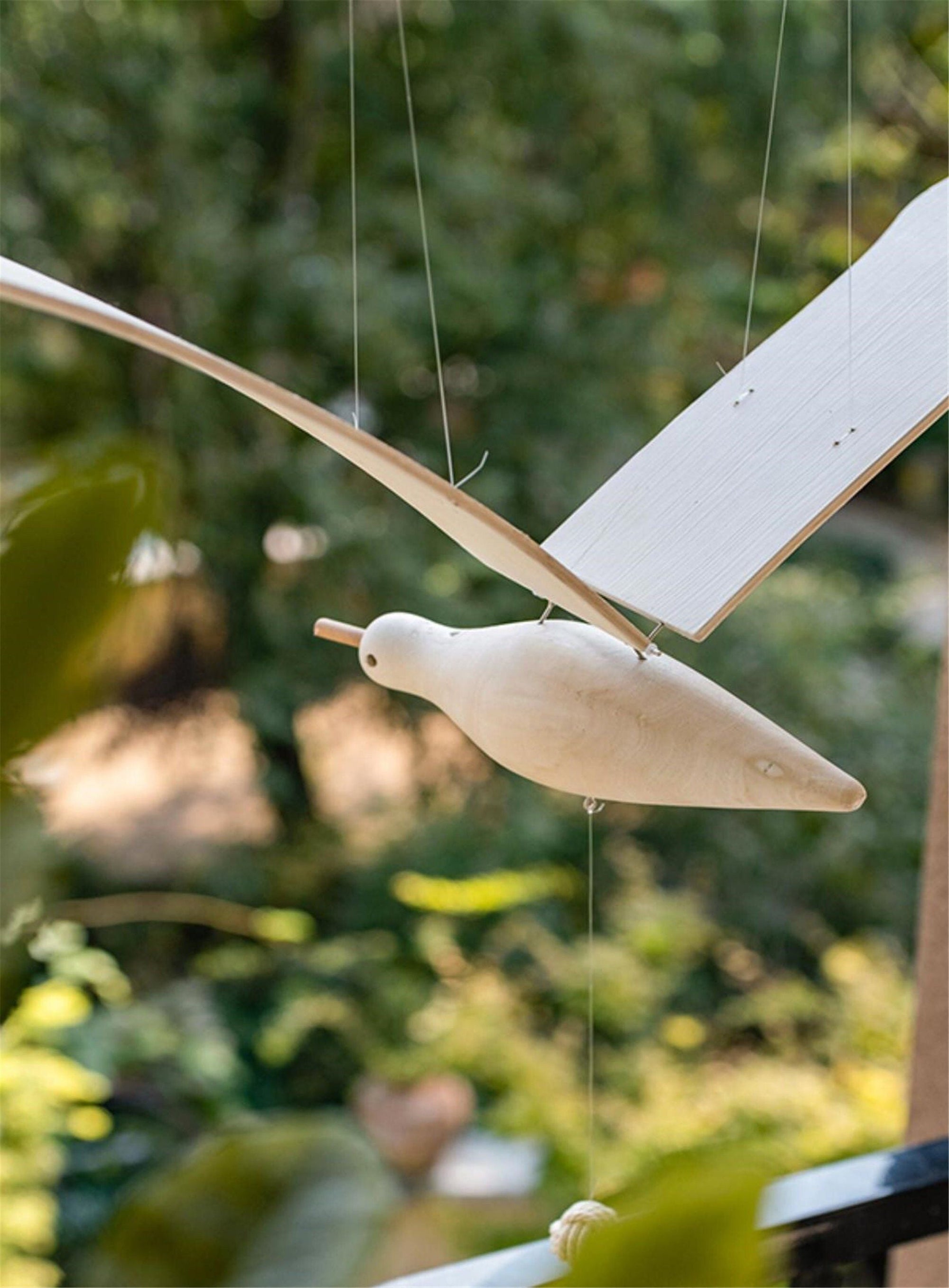 Coastal Drift Wooden Gull Ornament