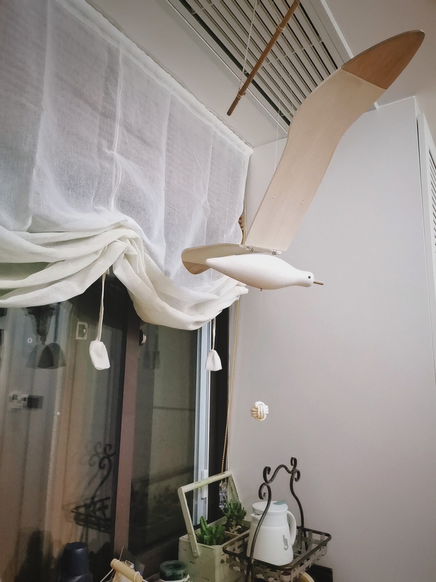 Coastal Drift Wooden Gull Ornament