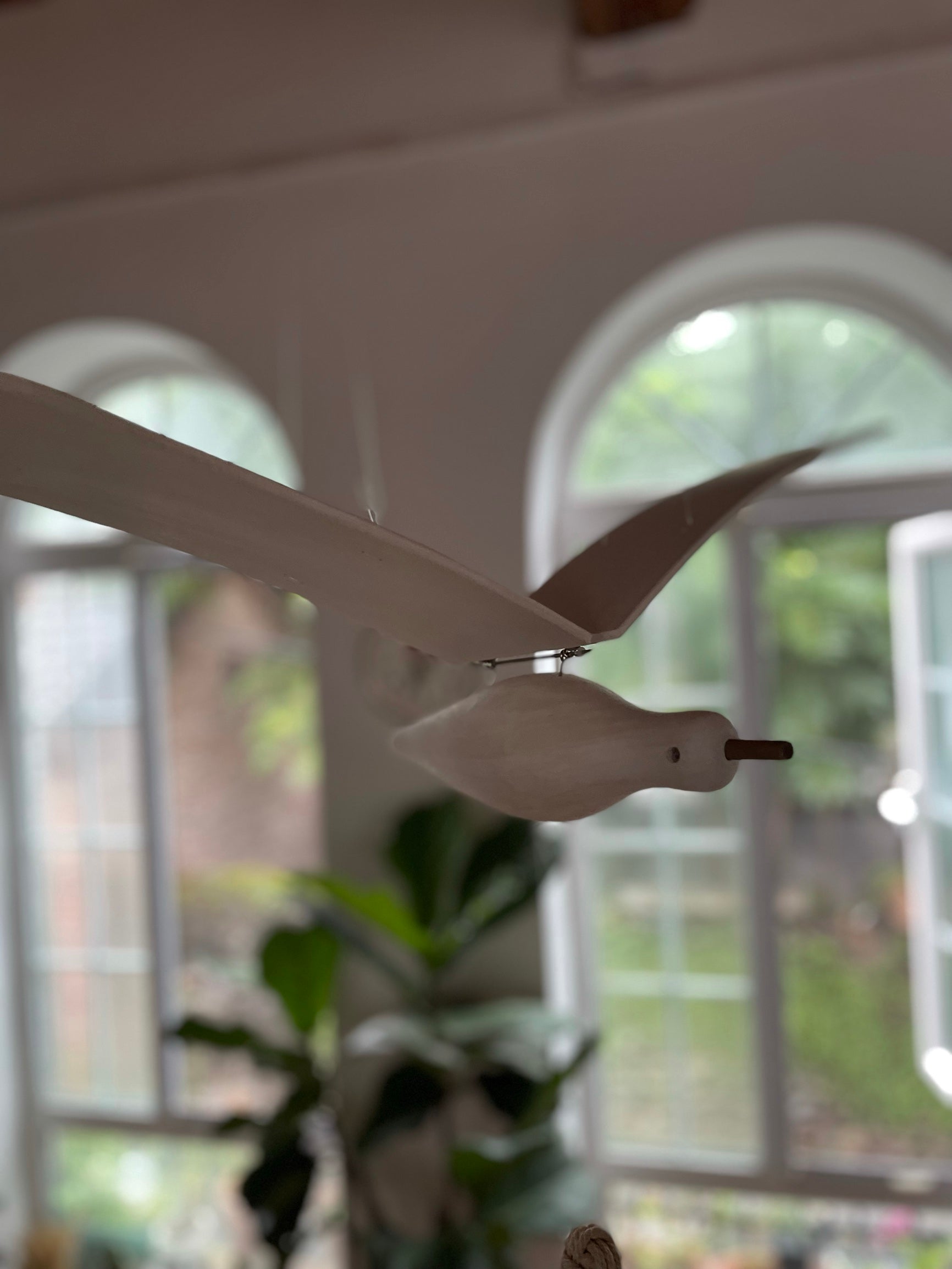 Coastal Drift Wooden Gull Ornament