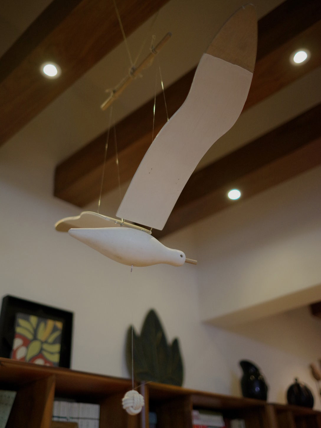 Coastal Drift Wooden Gull Ornament