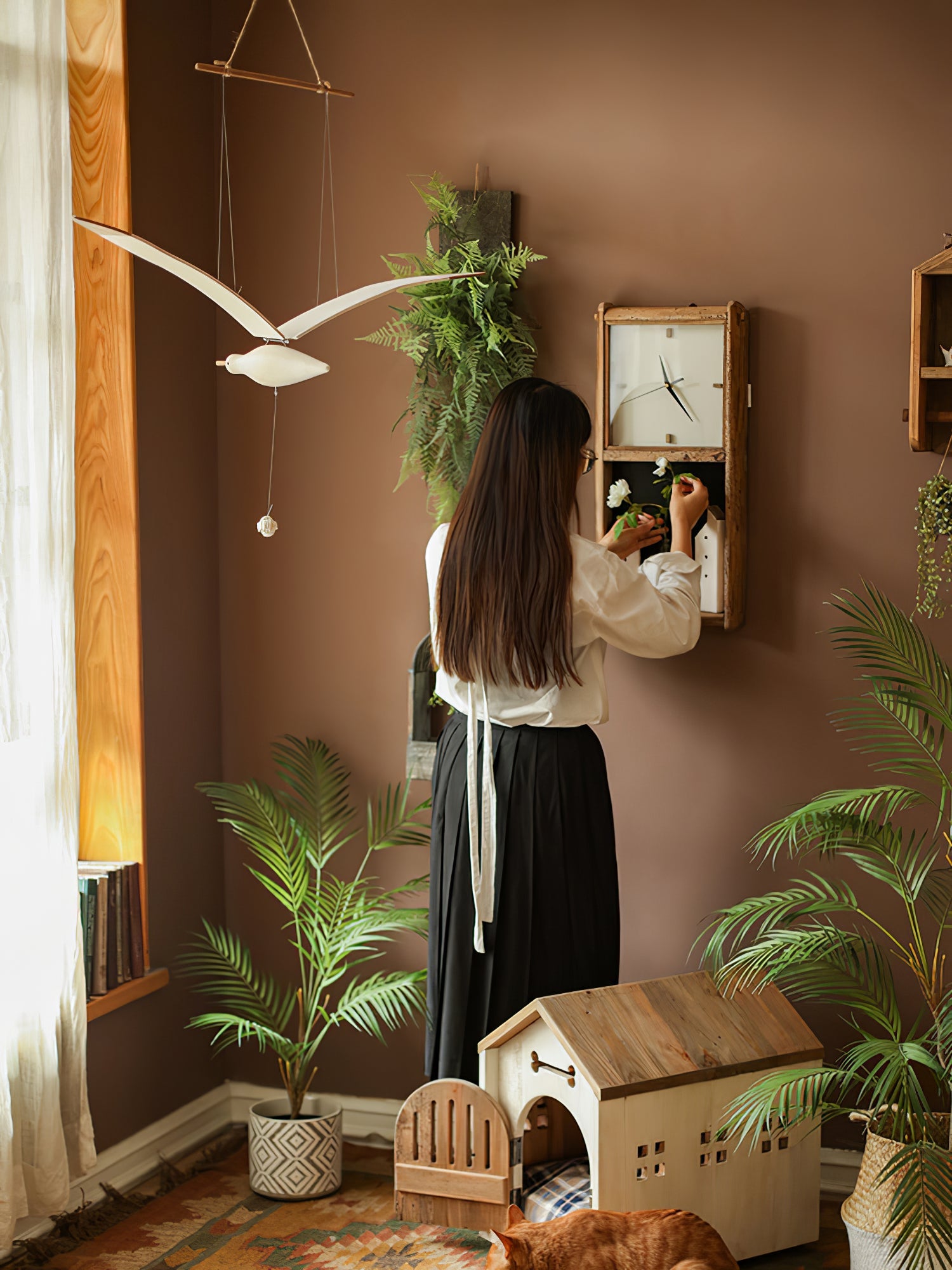 Coastal Drift Wooden Gull Ornament