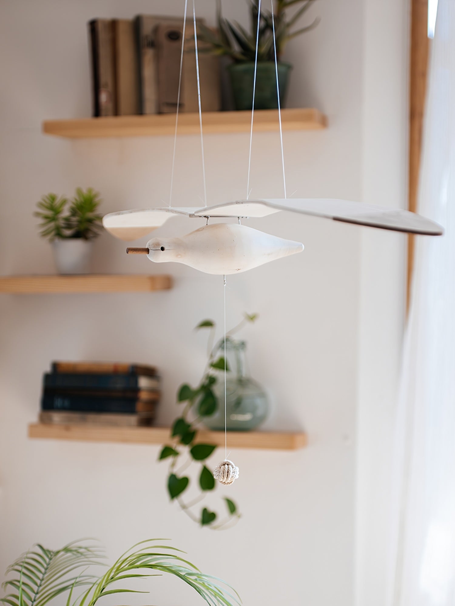 Coastal Drift Wooden Gull Ornament