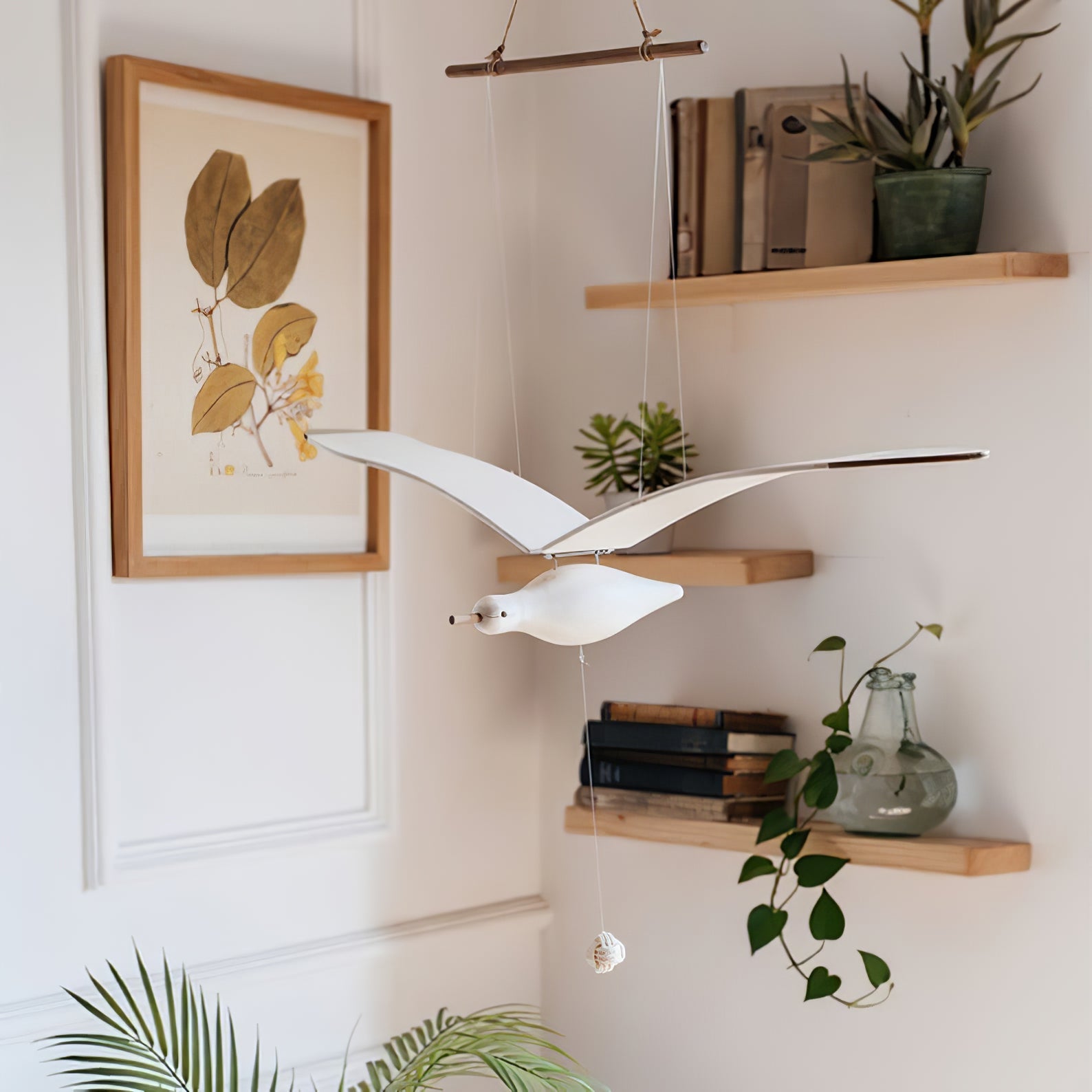 Coastal Drift Wooden Gull Ornament