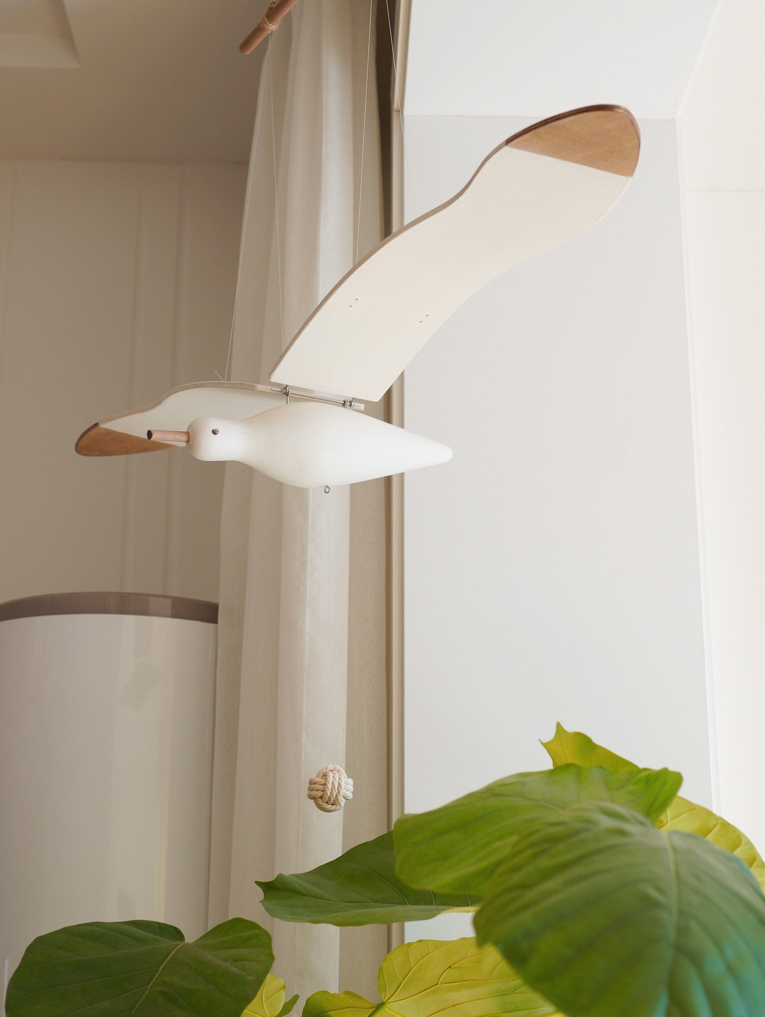 Coastal Drift Wooden Gull Ornament