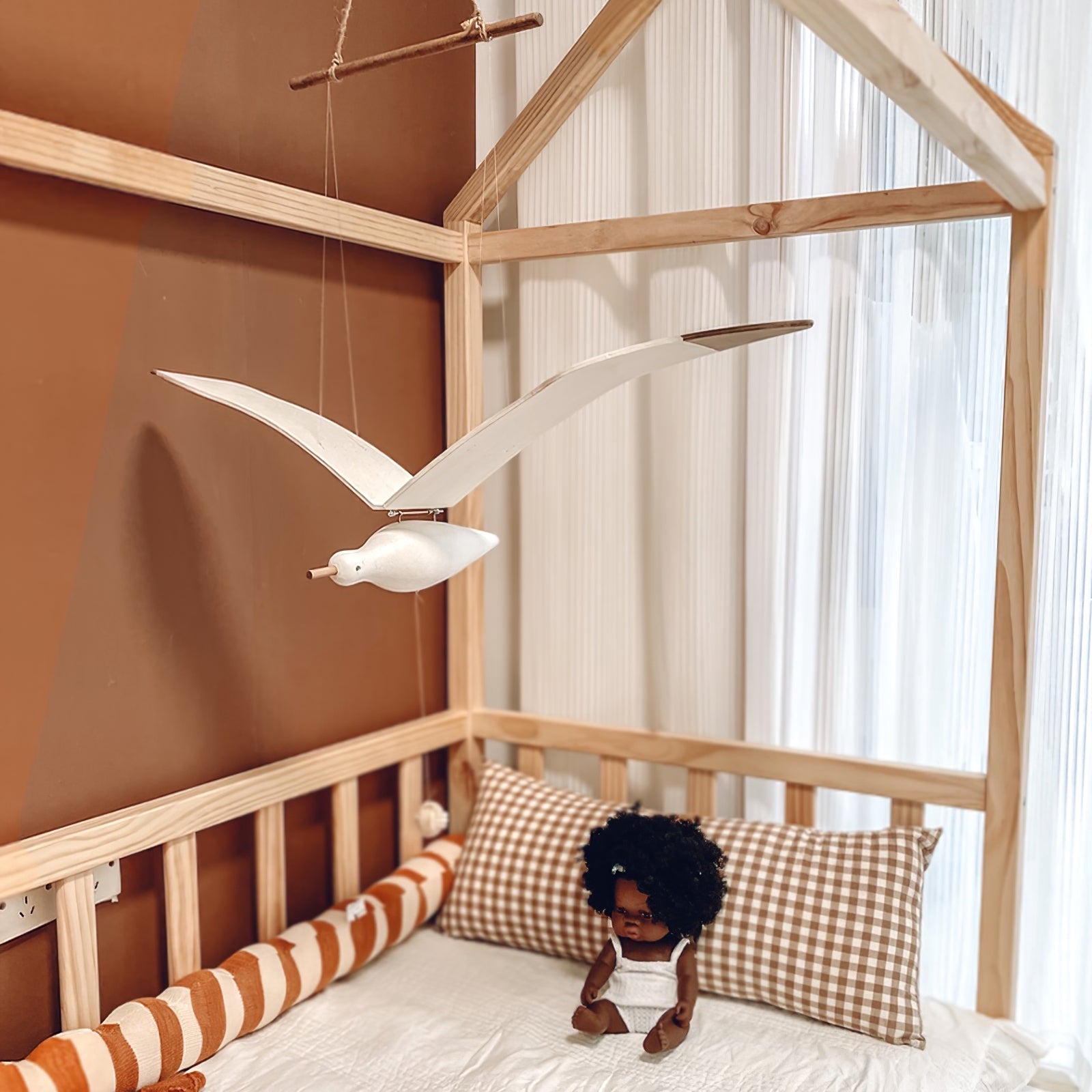 Coastal Drift Wooden Gull Ornament