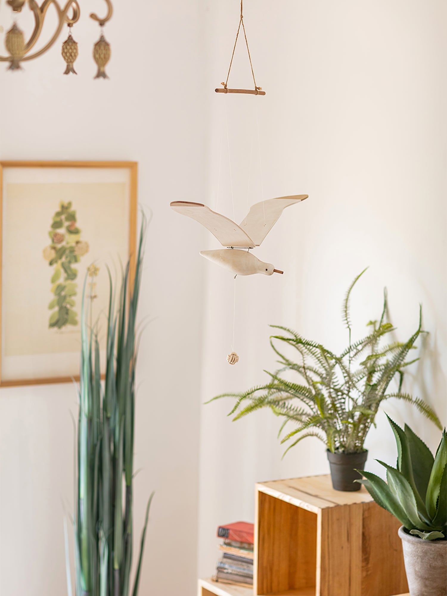 Coastal Drift Wooden Gull Ornament