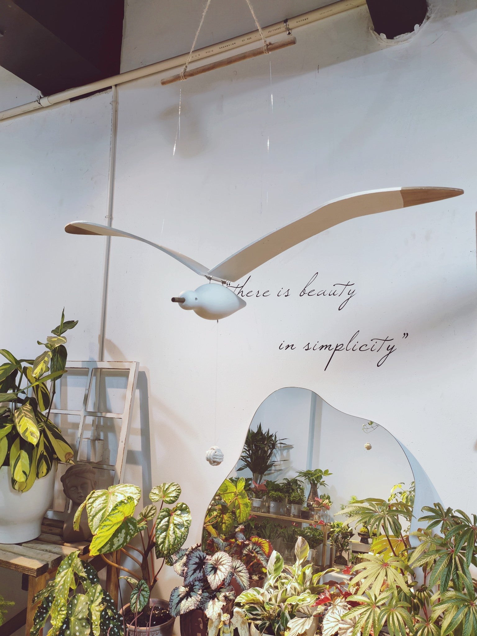 Coastal Drift Wooden Gull Ornament