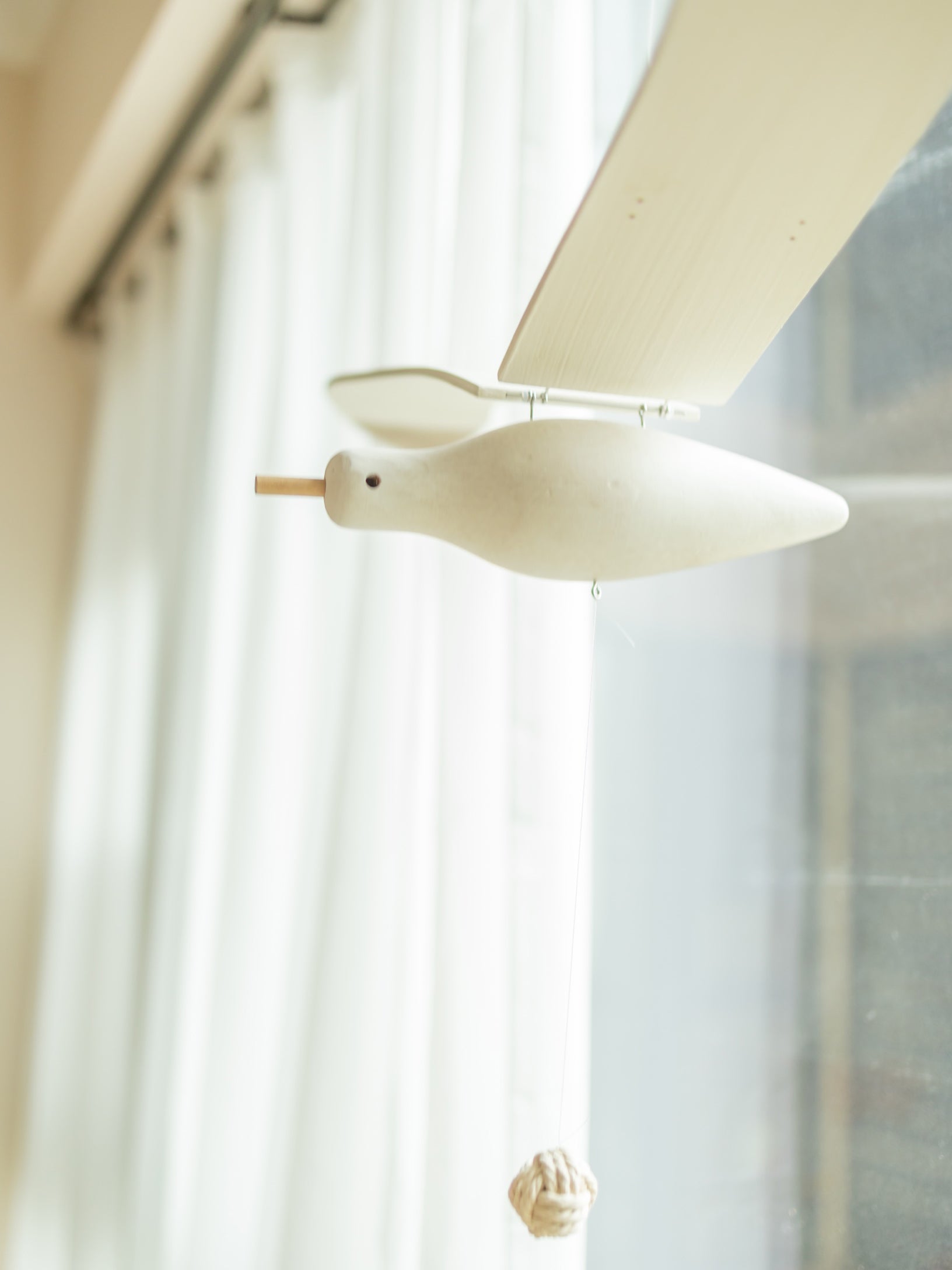 Coastal Drift Wooden Gull Ornament