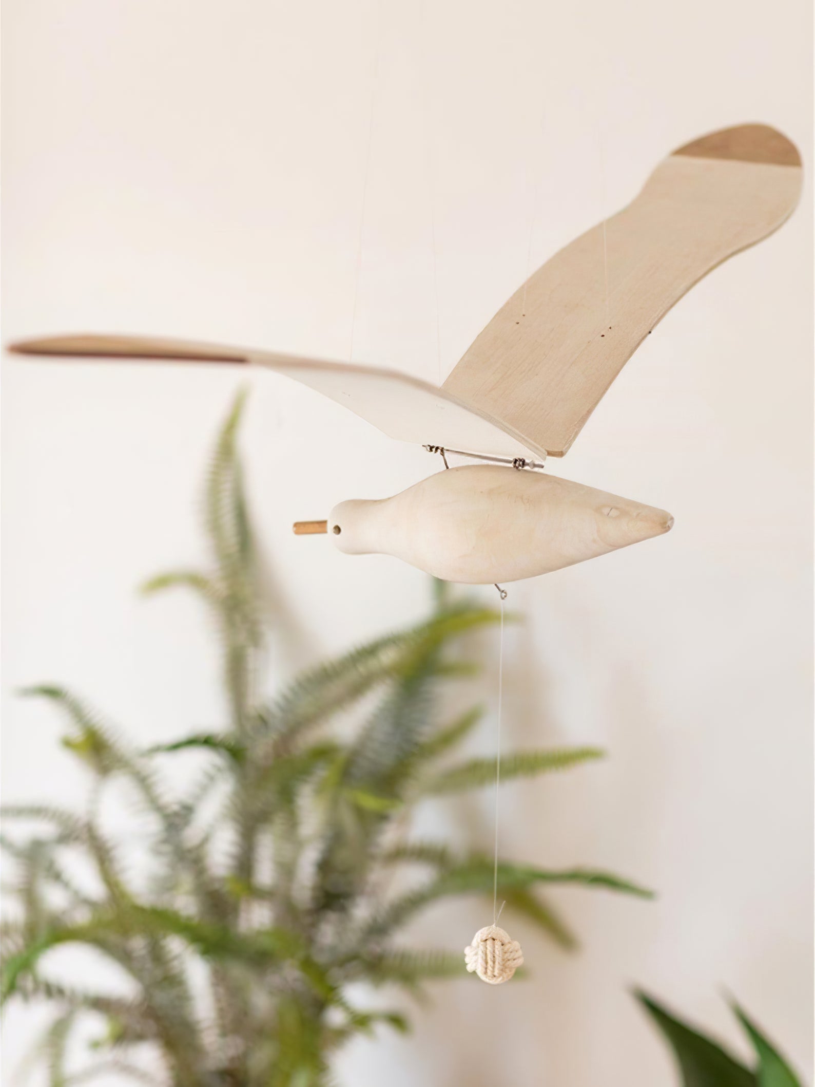 Coastal Drift Wooden Gull Ornament