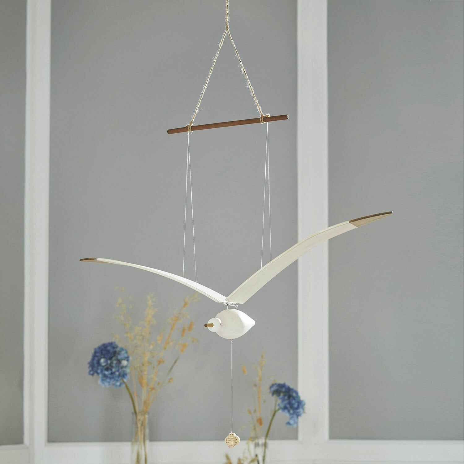 Coastal Drift Wooden Gull Ornament