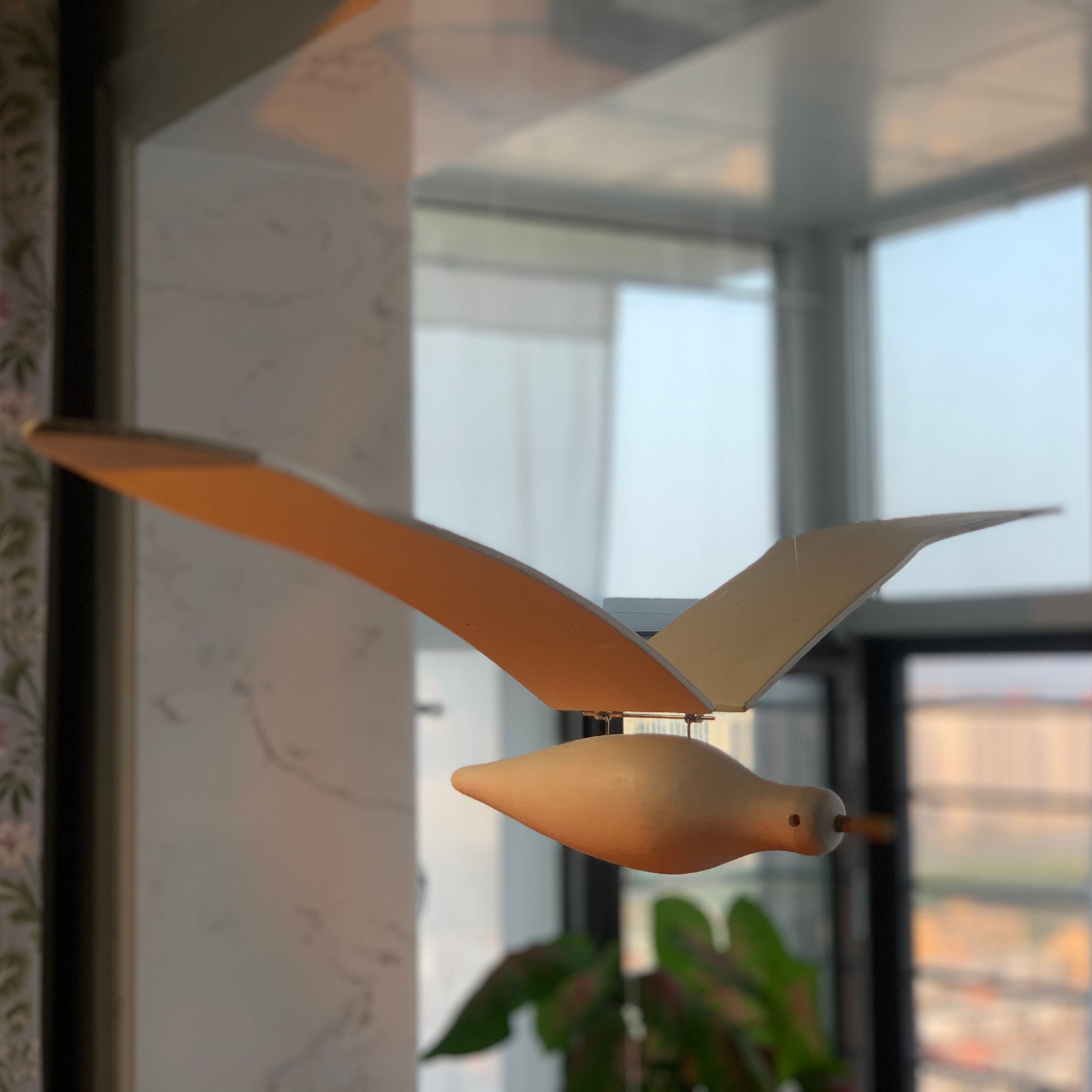 Coastal Drift Wooden Gull Ornament