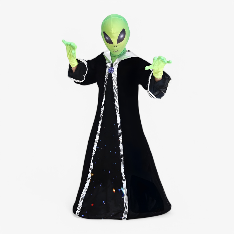 Kids Alien Costume Hooded Dress - Image 2
