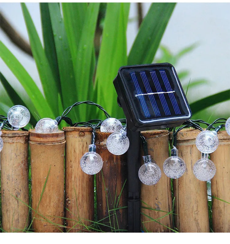 Solar Powered LED String Lights Outdoor Decorative Lighting