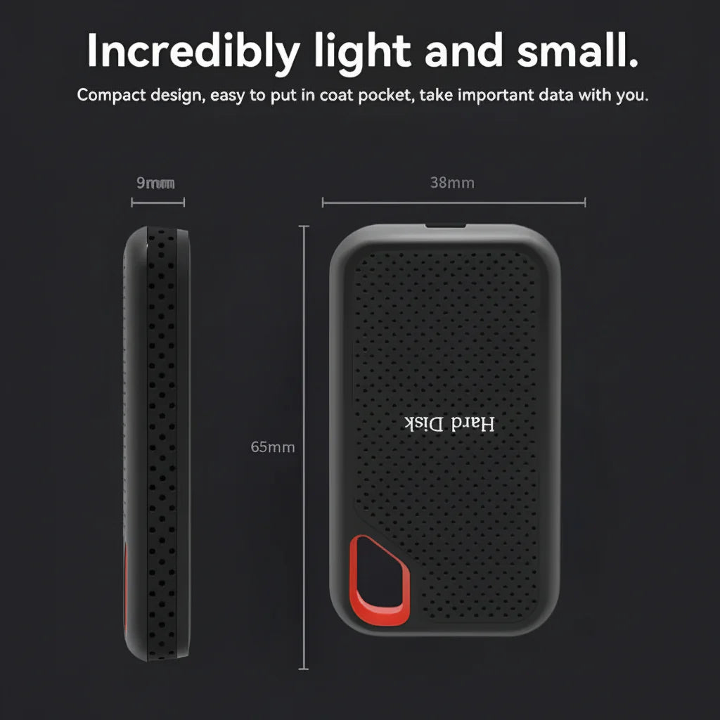Portable SSD External Solid State Drive USB C Slim Backup Storage - Image 11
