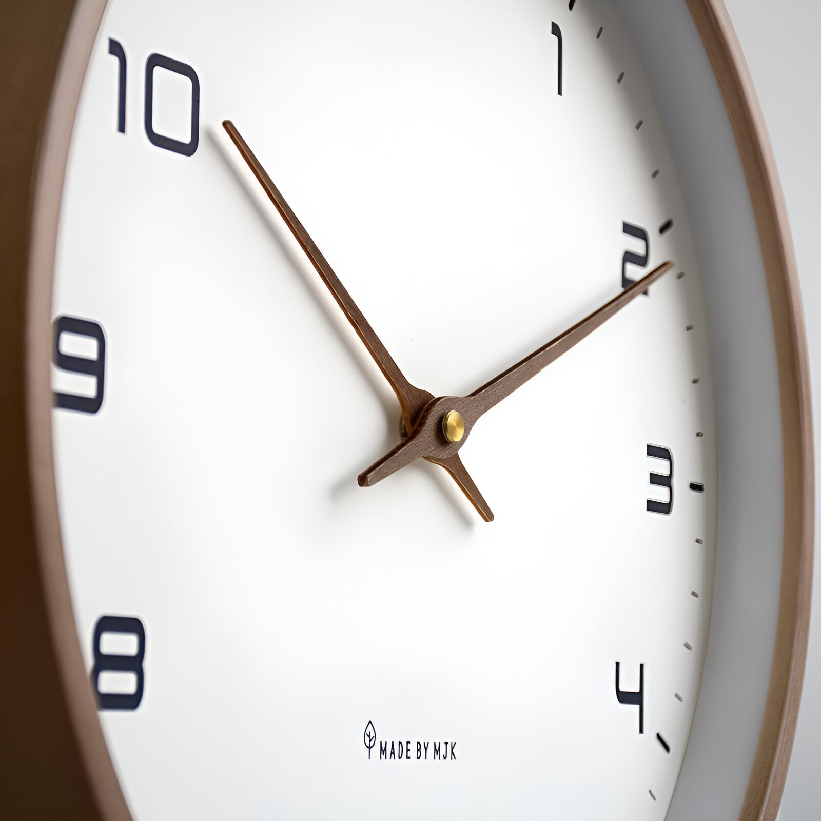 Minimalist Wall Clock Wooden Frame Scandinavian Silent Quartz Home Decor - Image 4