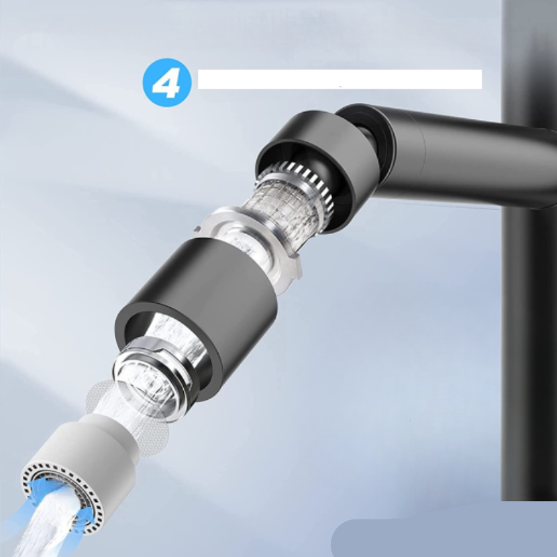 HydroSpin: 360° Drehbarer Wasserstrahl-Aufsatz – Flexible Küchen- & Badarmatur