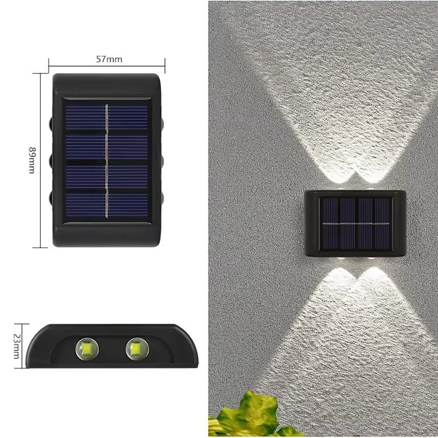 Outdoor Solar Wall Lights Automatic Dusk-to-Dawn Garden Illumination