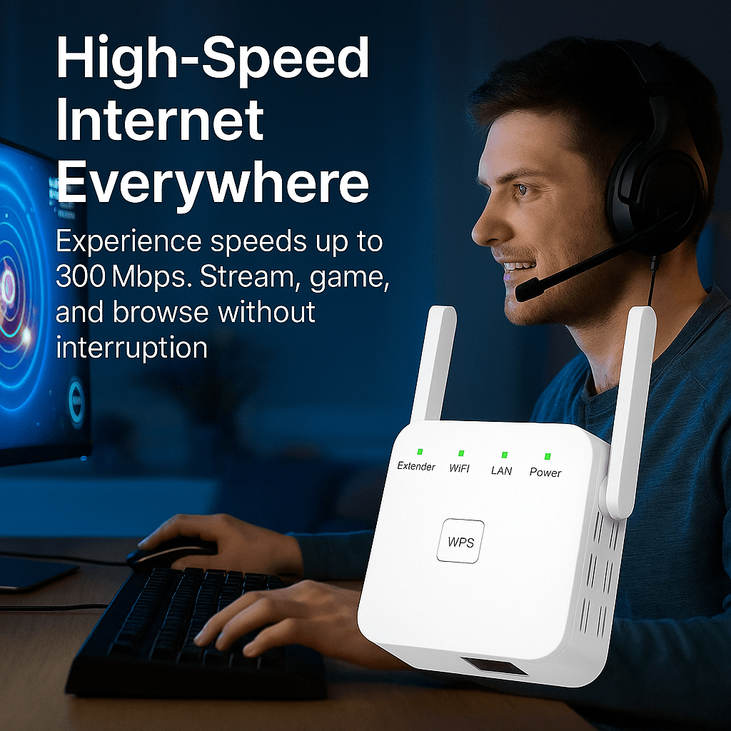 High‑Speed WiFi Signal Amplifier Reliable Whole‑Home Coverage