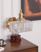Elara Brass &amp; Glass Pendant Light