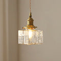 Elara Brass &amp; Glass Pendant Light