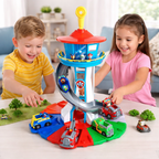 Toy Car Track Set Kids Playset Slide Tower Ramp Vehicles