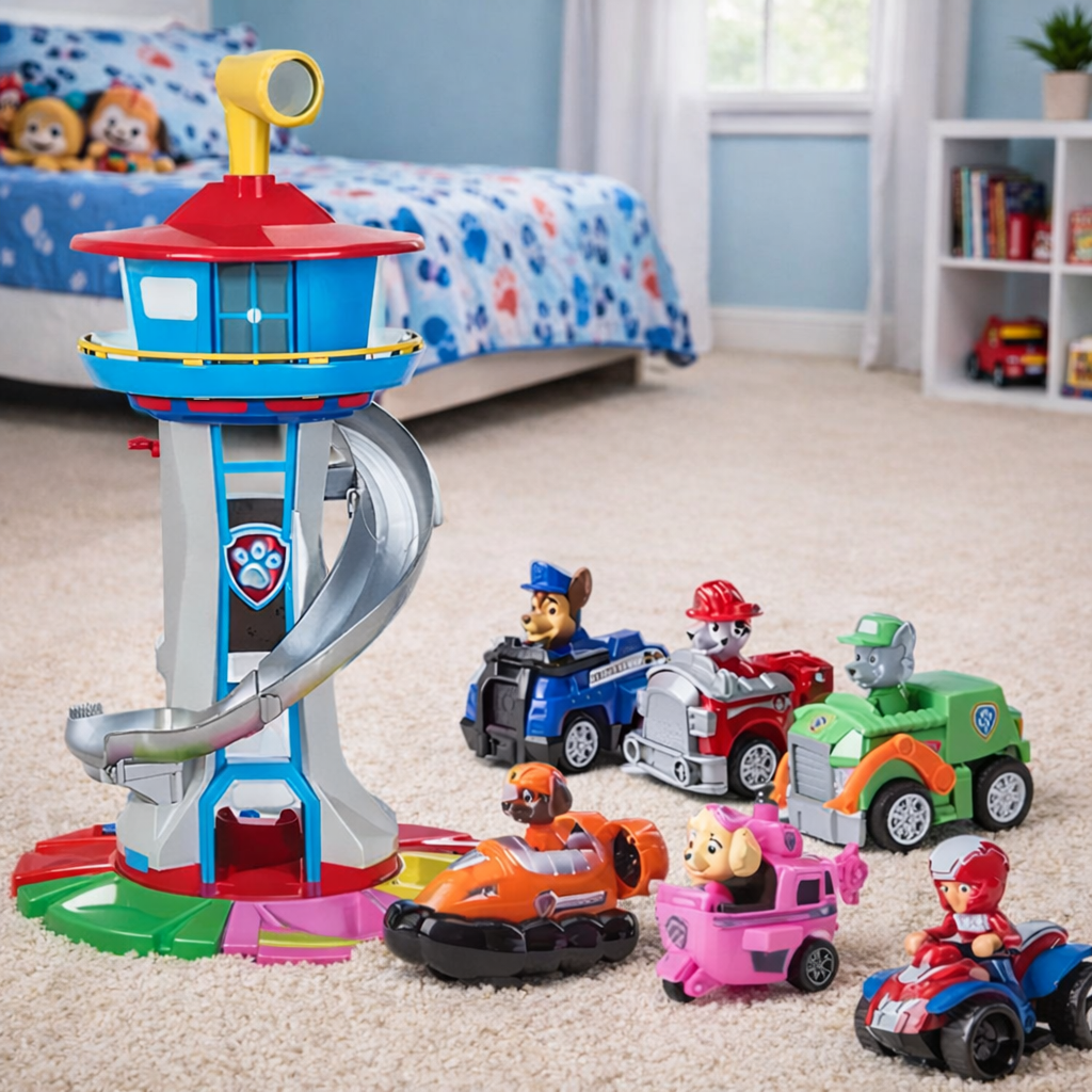 Toy Car Track Set Kids Playset Slide Tower Ramp Vehicles - Image 4
