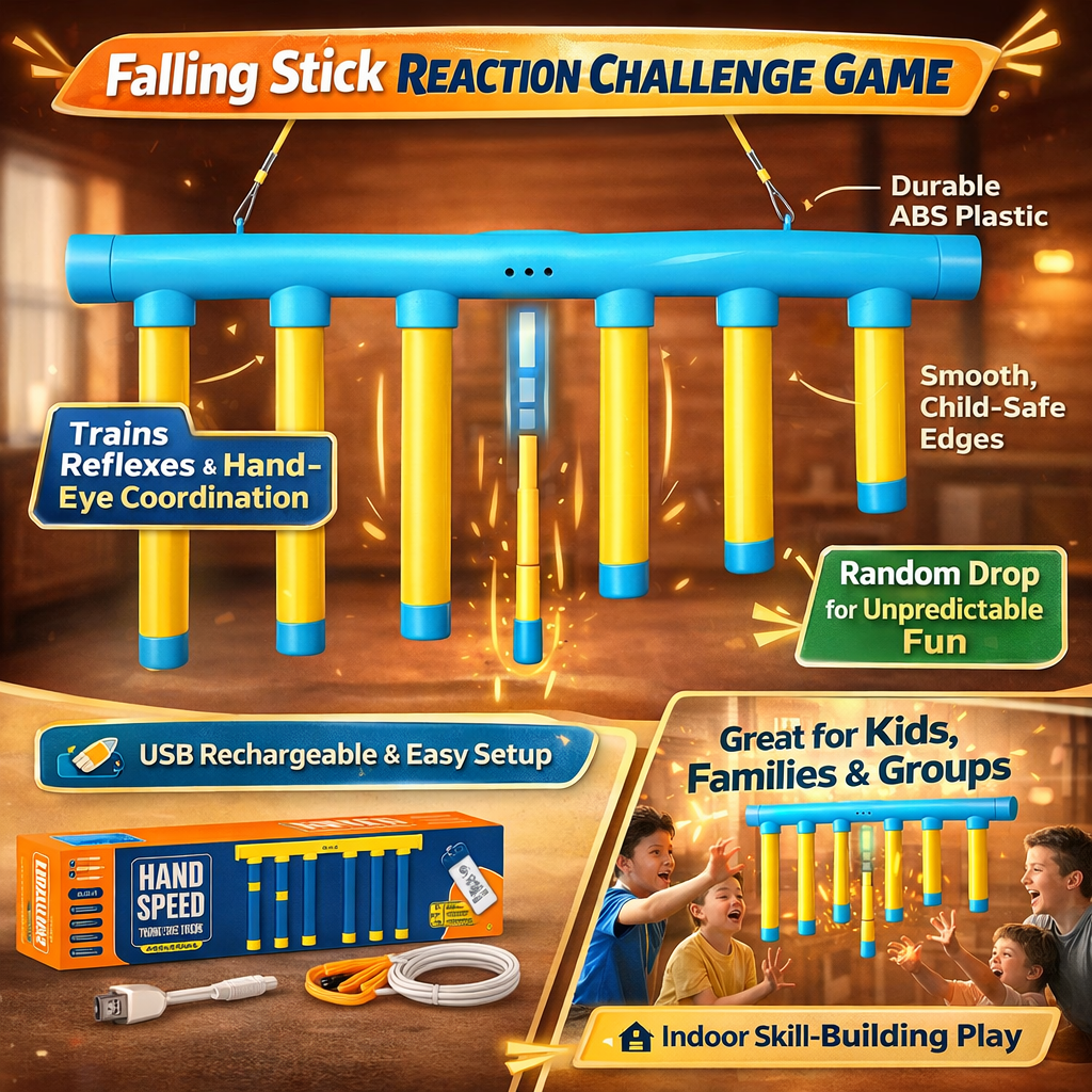 Reflex Drop Sticks Challenge Game 3 Adjustable Speeds - Image 5