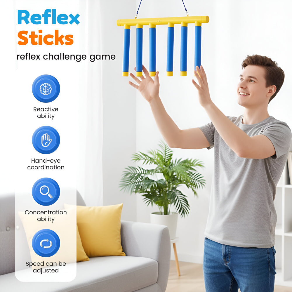 Reflex Drop Sticks Challenge Game 3 Adjustable Speeds - Image 6