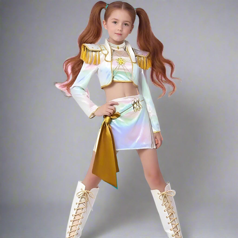 Kpop Costume Girls Holographic Outfit - Image 5