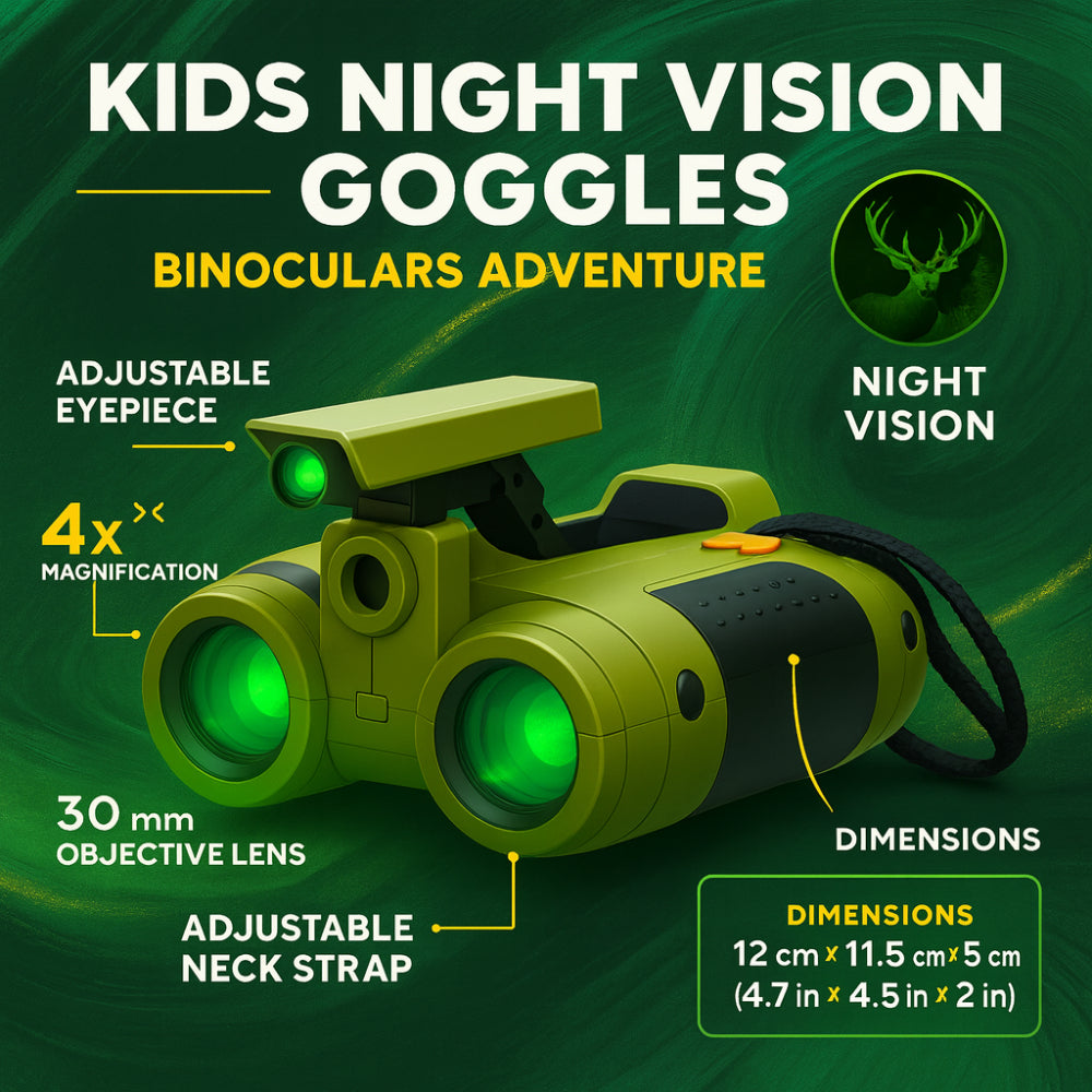 Kids Binoculars Night Vision Outdoor Exploration Adventure Toy - Image 4