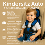 Child Car Seat Compact Adjustable Travel Booster Seat