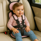 Child Car Seat Compact Adjustable Travel Booster Seat