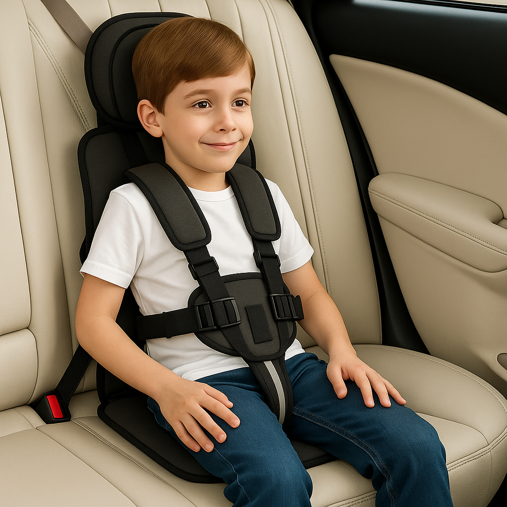Child Car Seat Compact Adjustable Travel Booster Seat