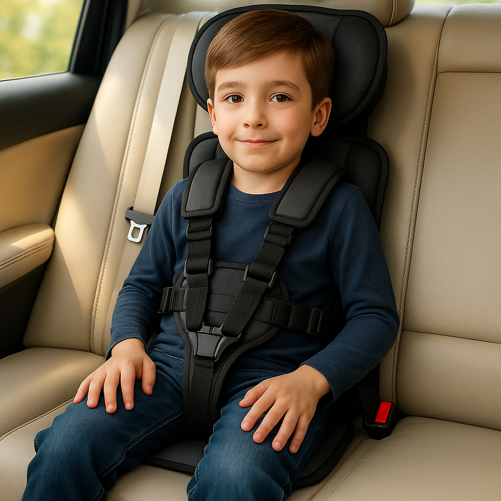 Child Car Seat Compact Adjustable Travel Booster Seat