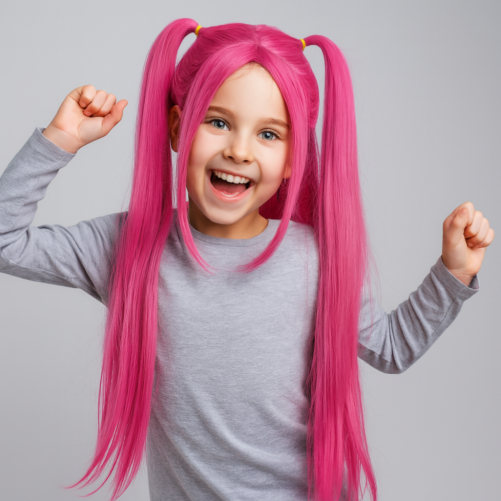 Kpop Hunter Costume Kids Wig Set - Image 5