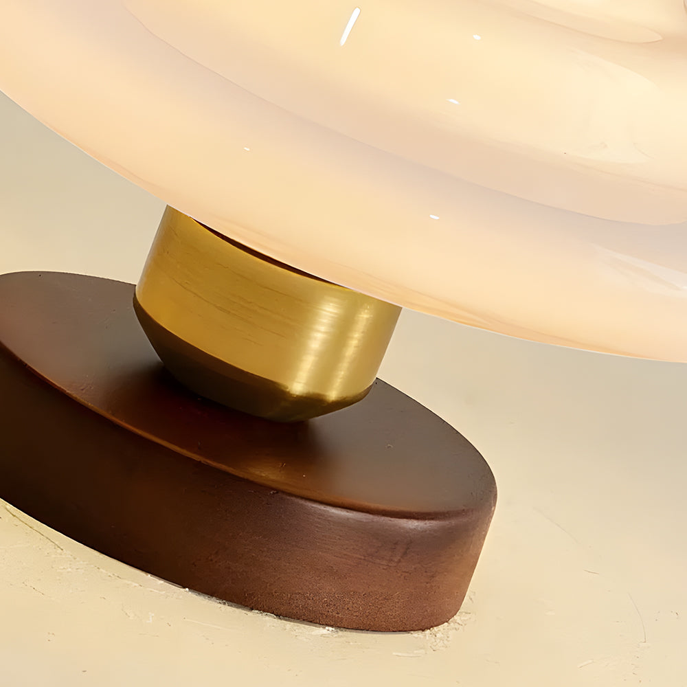 Scandinavian Walnut Wood Glass Flush Mount Ceiling Lamp - Image 20