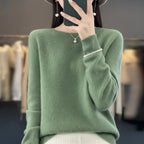 Women's Cashmere Sweater Crewneck Pullover Soft Warm Knit - Image 9