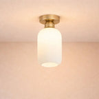Aureline – LED Ceiling Light Pleated Glass Gold Finish