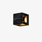 Square Black Garden Solar Outdoor Wall Lights - Image 9