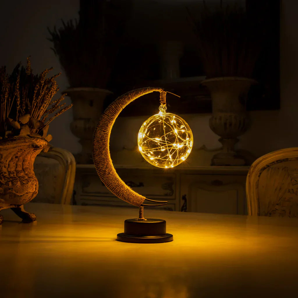 Moon Sphere Table Lamp Warm Ambient Decorative Light